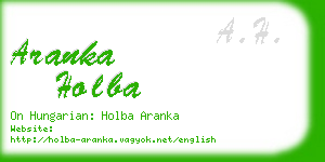 aranka holba business card